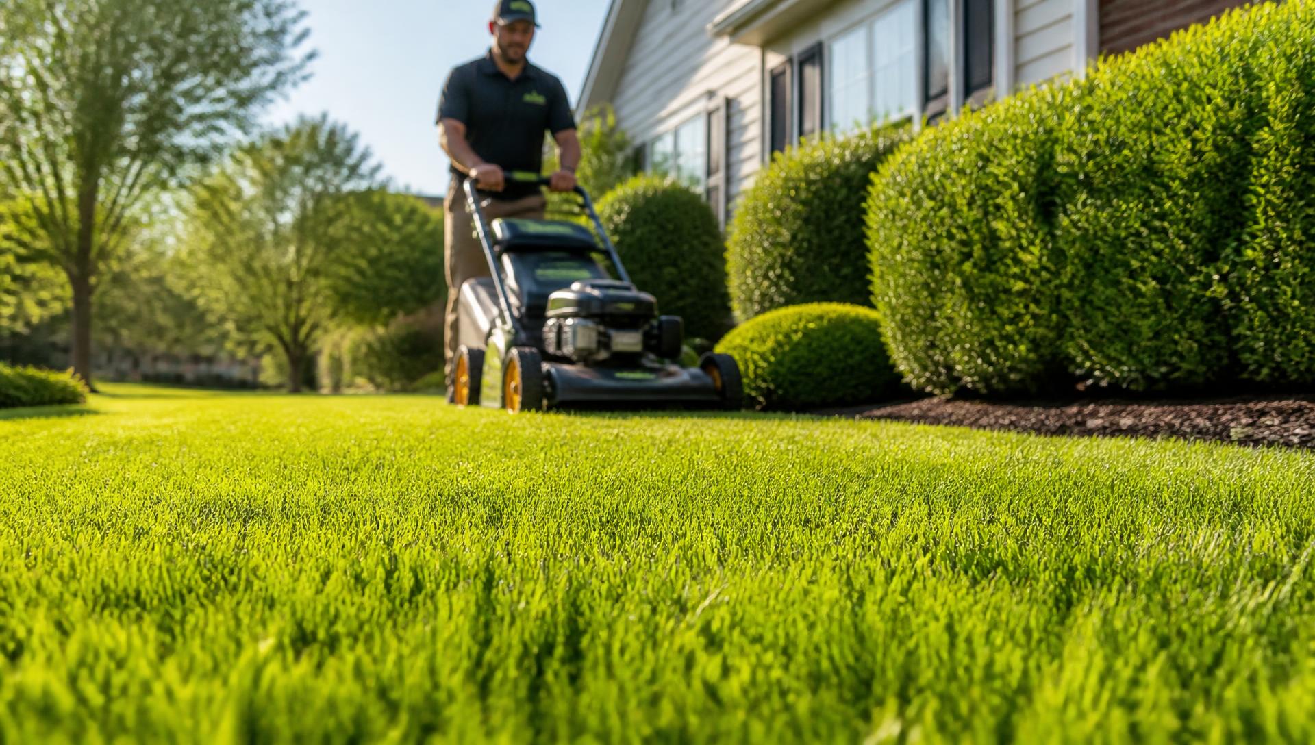Towes Lawn Care team caring for a healthy green lawn